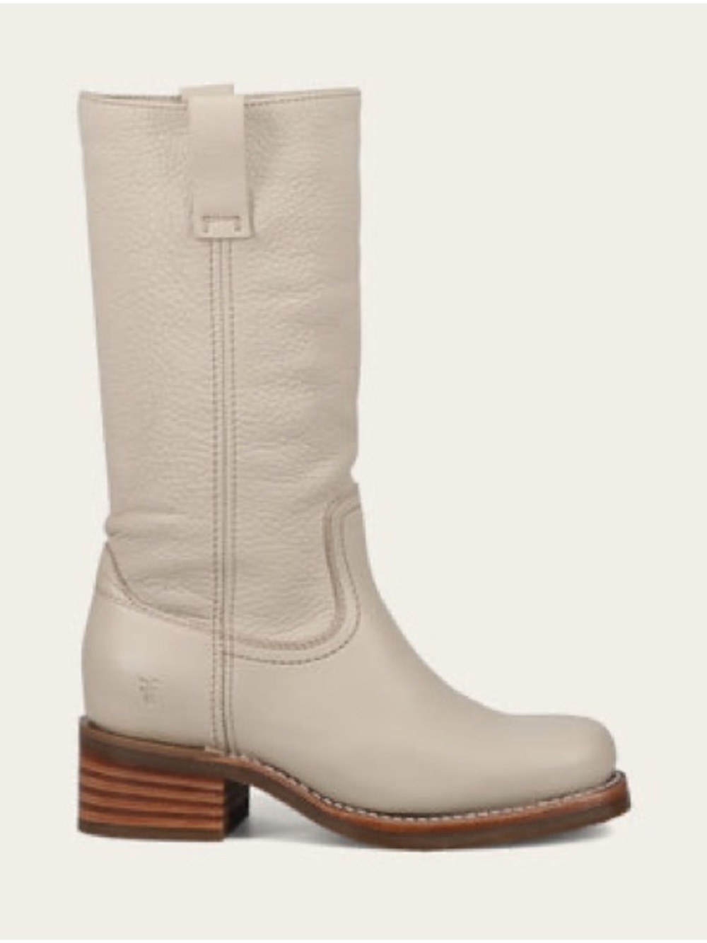 Frye Campus Boots "Stone" white Mid-Calf Leather Boot sz 11